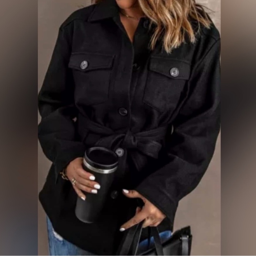 Belted Lapel Jacket